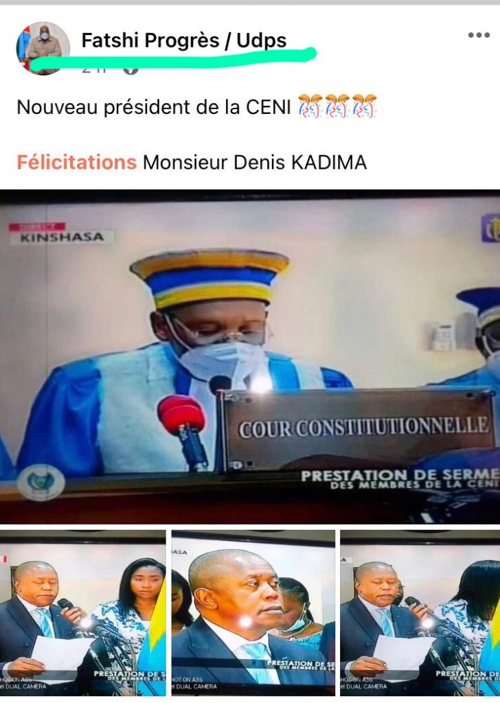 CENI:L’équipe Kadima a prêté serment ce mardi