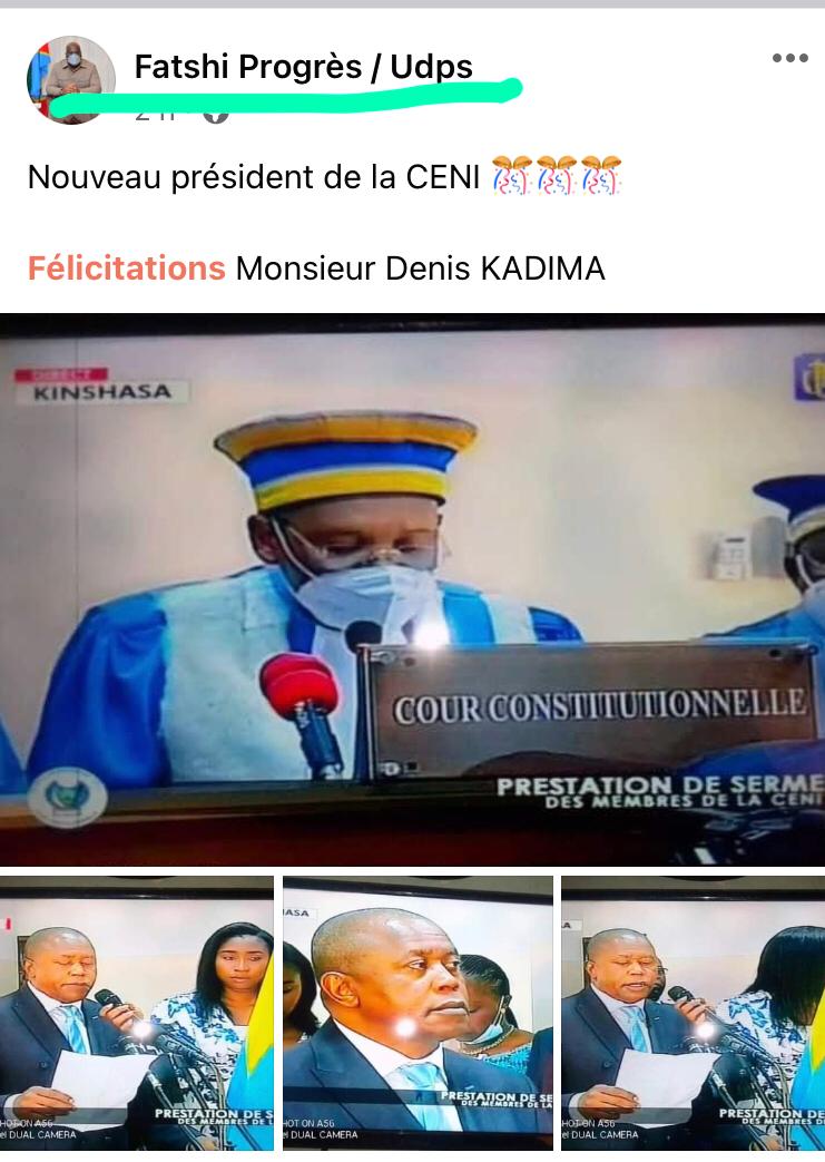 CENI:L’équipe Kadima a prêté serment ce mardi