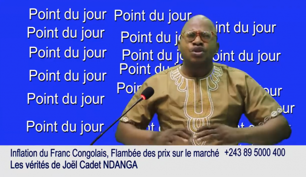 Inflation du Franc Congolais, Flambée des prix sur le marché Les vérités de Joël Cadet NDANGA