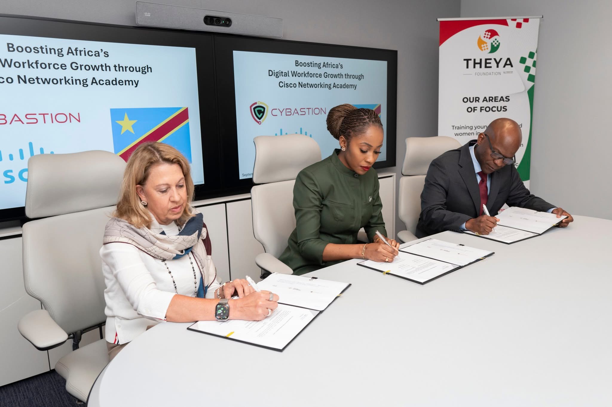 Accord stratégique : Cisco et Cybastion accompagneront la formation de 250 000 jeunes Congolais en réseaux, cybersécurité, data science, anglais technique et programmation