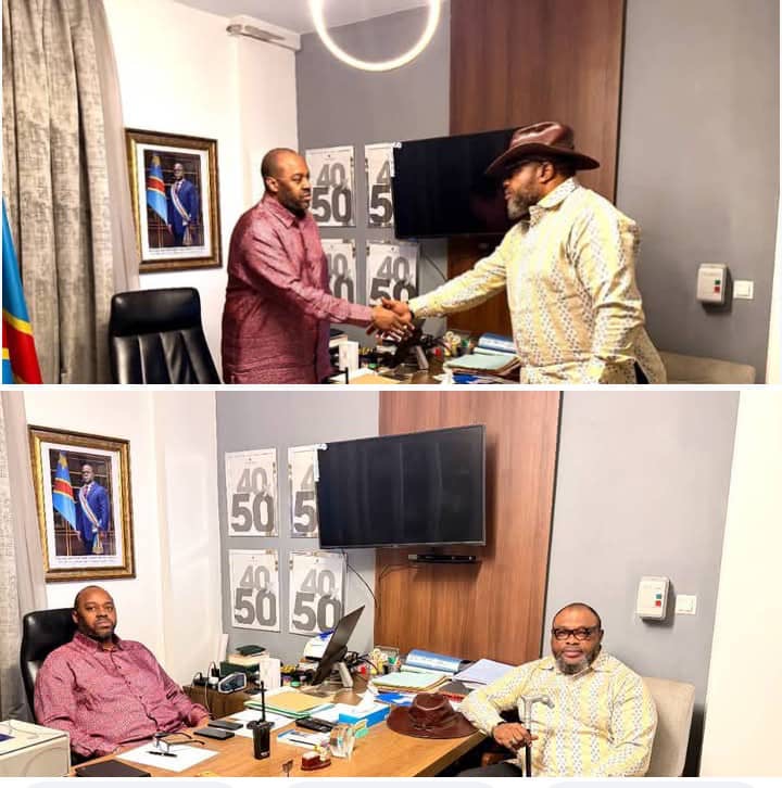 Sports en RDC : Porté à la tête de l’US Tshinkunku, le président Tony Kanku Shiku reçoit le soutien et l’accompagnement de l’Honorable Dénis Kambayi Cimbumbu