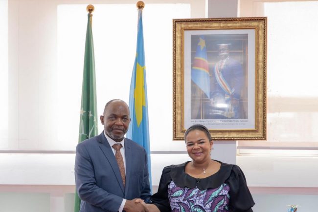 Kinshasa : La Ministre d’État Thérèse Kayikwamba Wagner et le Directeur régional d’ONU-Femmes discutent de la mise en œuvre et du renforcement des actions en faveur de l’égalité de genre en RDC