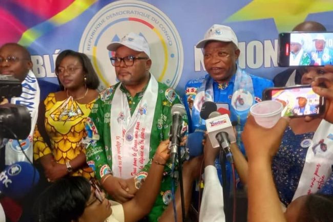 Union sacrée : Le prof. André Mbata dépose la candidature de l’honorable Aimé Boji Sangara au perchoir de l’Assemblée nationale