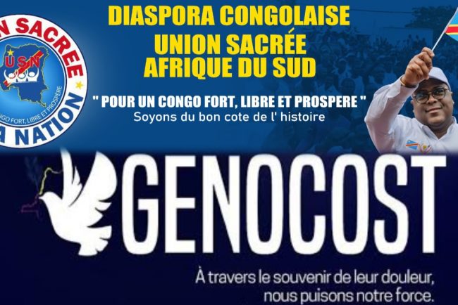 Le Professeur André Mbata à Johannesburg pour la commémoration du Genocost et l’installation du bureau officiel de la coordination de l’Union Sacrée Afrique du Sud et Afrique Australe