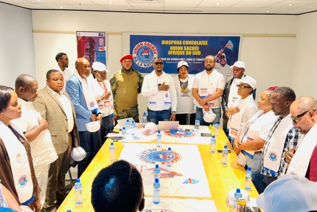 RDC : l’Union Sacrée de la Nation – Section Afrique du Sud réaffirme son soutien indéfectible au Président Félix Tshisekedi et aux FARDC