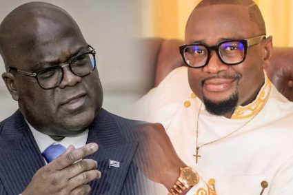 Le secrétaire exécutif de l’union sacrée section Afrique du Sud, le pasteur Thomas Kamwend présente ses meilleurs vœux au Président Félix Tshisekedi