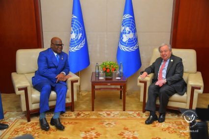 Coopération : Félix Tshisekedi rassuré par Antonio Guterres de l&rsquo;appui des Nations-Unies dans la mise en œuvre du cessez-le-feu