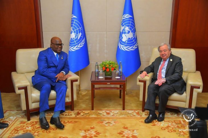 Coopération : Félix Tshisekedi rassuré par Antonio Guterres de l&rsquo;appui des Nations-Unies dans la mise en œuvre du cessez-le-feu