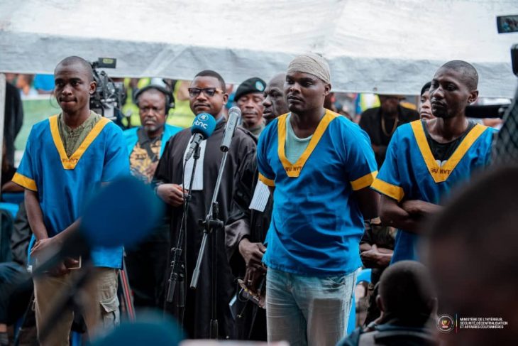 Sécurité à Kinshasa : trois présumés braqueurs présentés devant la justice en présence du VPM Shabani