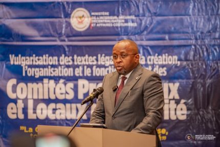 Gouvernance sécuritaire à la base : le VPM SHABANI sensibilise les confessions religieuses à leur participation aux réunions des comités de sécurité élargis
