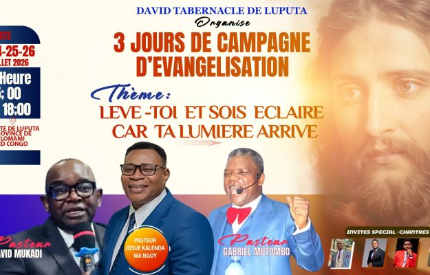 Lomami—Luputa : David Tabernacle annonce trois jours de visitation spirituelle à l&rsquo;occasion de ses 44 ans d&rsquo;existence