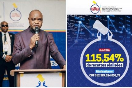 Mobilisation des recettes : la DGRAD franchit un nouveau cap, Étienne Utshudi confirme sa dynamique de résultats