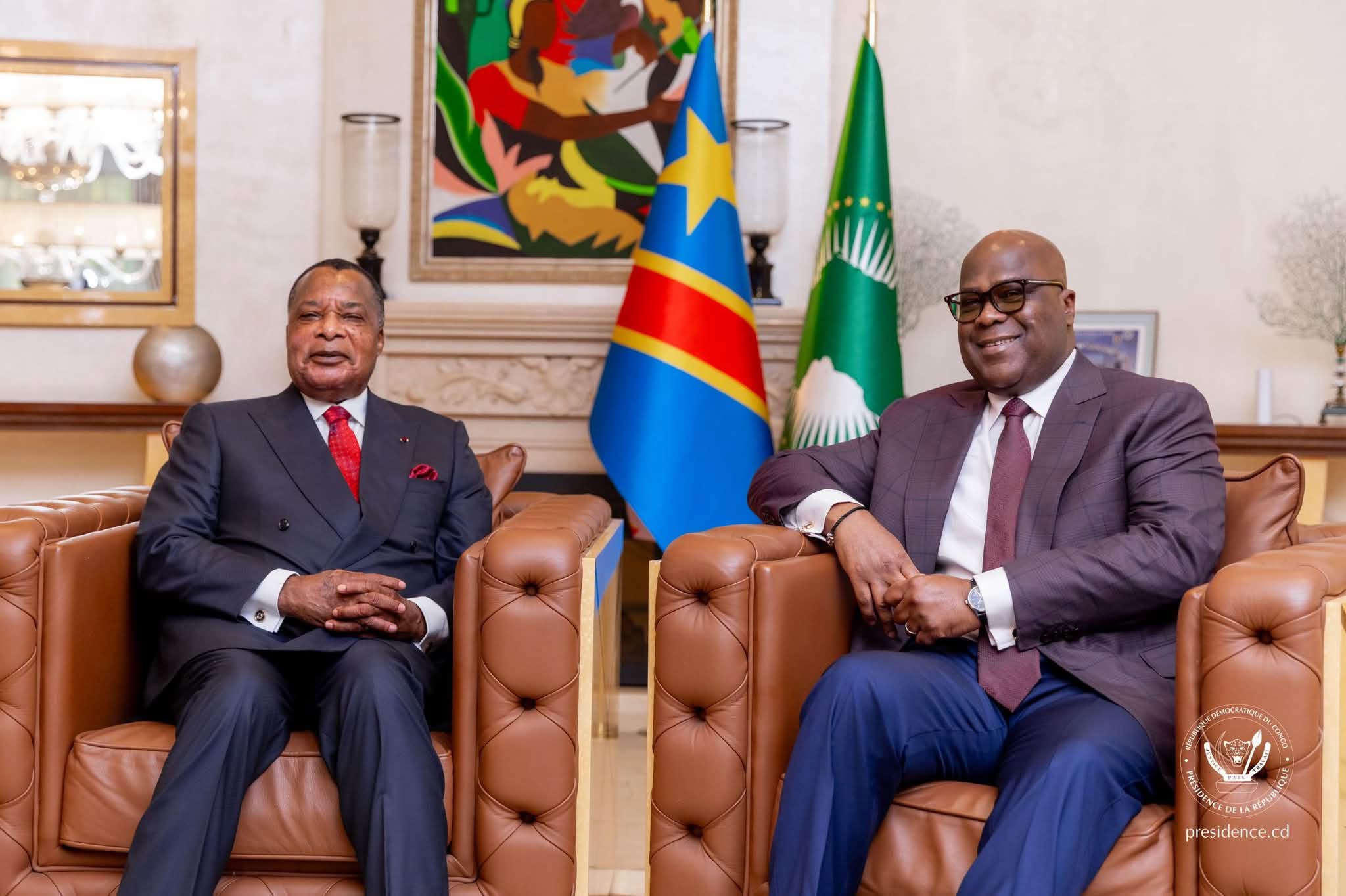 Tshisekedi et Sassou-Nguesso renforcent leur concertation sur la coopération et la crise sanitaire