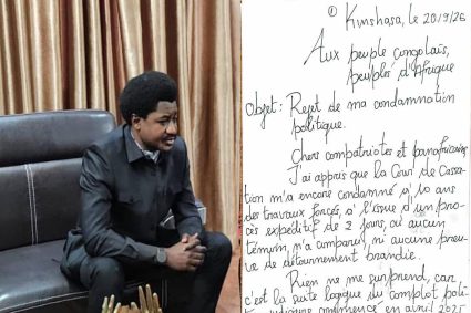 « La prison n’arrête pas le destin » : depuis sa cellule, Constant Mutamba livre sa riposte après sa condamnation