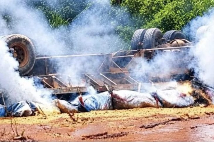 Faradje : après l’accident de Tanzi, Kibali clarifie la nature du produit transporté