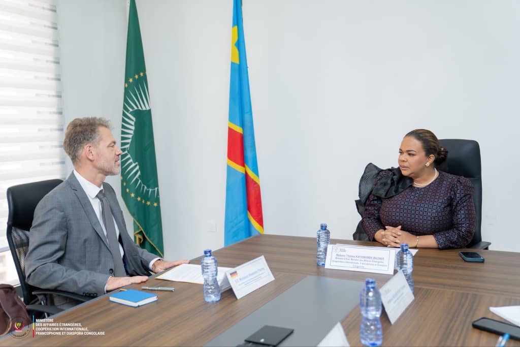 RDC–Allemagne : Thérèse Kayikwamba Wagner et Alexander Fierley échangent sur le renforcement de la coopération bilatérale et la situation humanitaire dans l’Est du pays